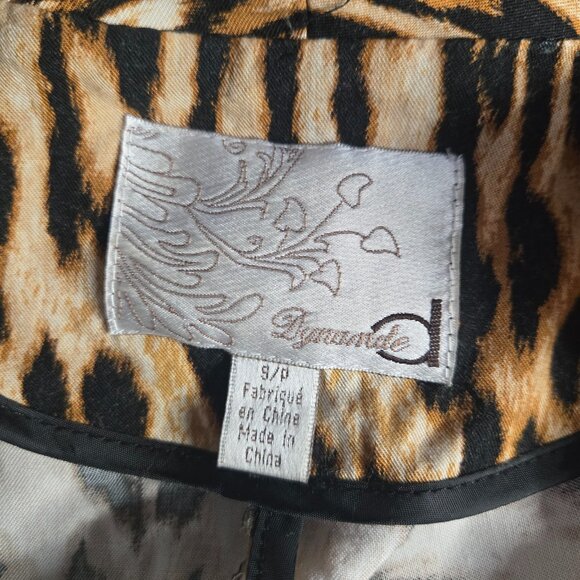 Y2K Leopard Print Blazer Size S Open Front Emo Indie Sleaze Grunge Office Siren - Picture 8 of 9